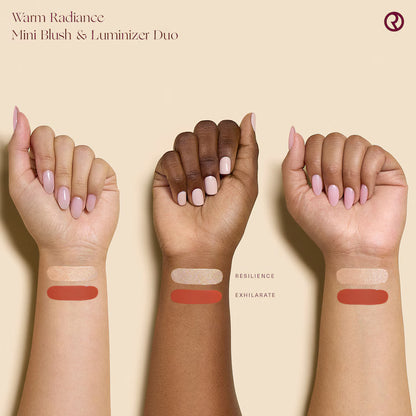 Warm Radiance Mini Blush & Luminizer Duo – Mini duo of blush and highlighter