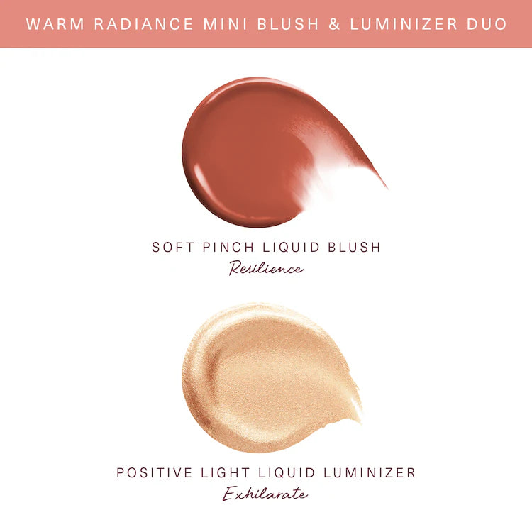 Warm Radiance Mini Blush & Luminizer Duo – Mini duo of blush and highlighter